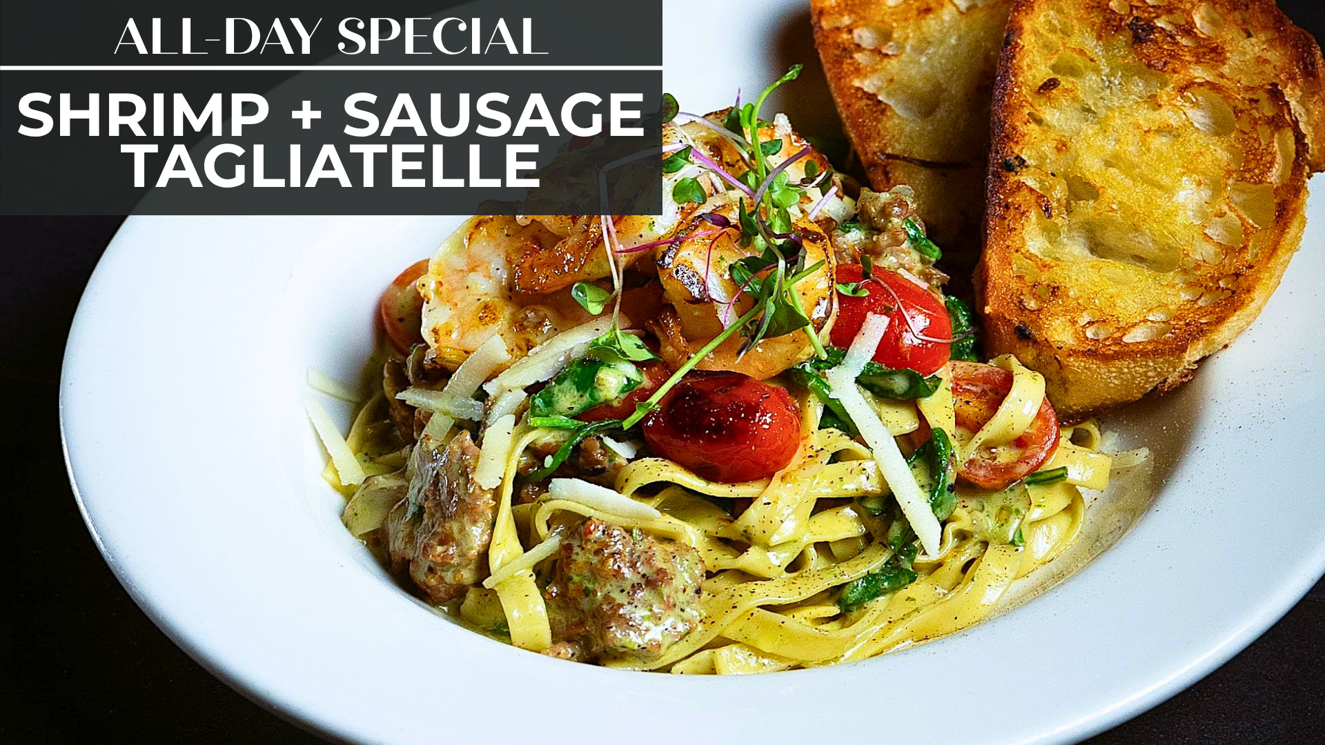 Shrimp + Sausage Tagliatelle